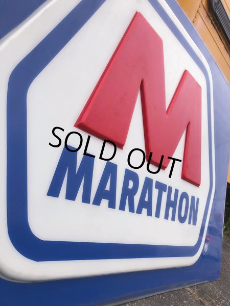 画像4: 【店舗引き取り限定】 Original Huge Vintage Marathon Oil Gas Station Sign (A070) (4)