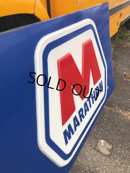 画像3: 【店舗引き取り限定】 Original Huge Vintage Marathon Oil Gas Station Sign (A070) (3)