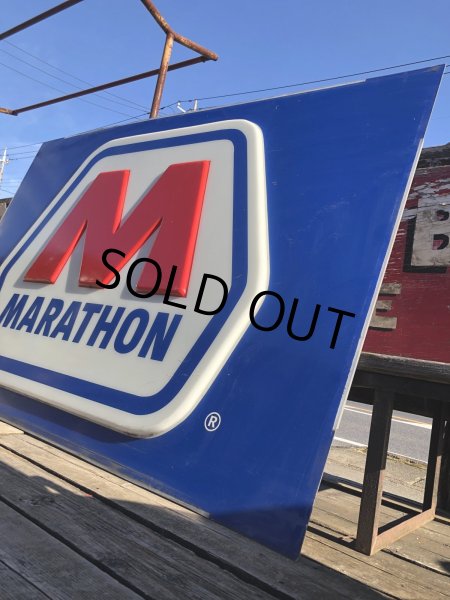 画像17: 【店舗引き取り限定】 Original Huge Vintage Marathon Oil Gas Station Sign (A070) (17)