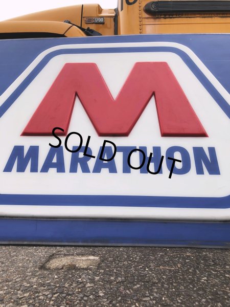 画像8: 【店舗引き取り限定】 Original Huge Vintage Marathon Oil Gas Station Sign (A070) (8)