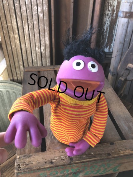 画像9: 70s Vintage Sesame Street Roosevelt Franklin Hand Puppet (A072)  (9)