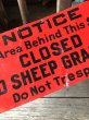画像3: Vintage NOTICE  The Area Behind This Signls  CLOSED  TO SHEEP GRAZING  Do Not Trespass Sign (A061) (3)