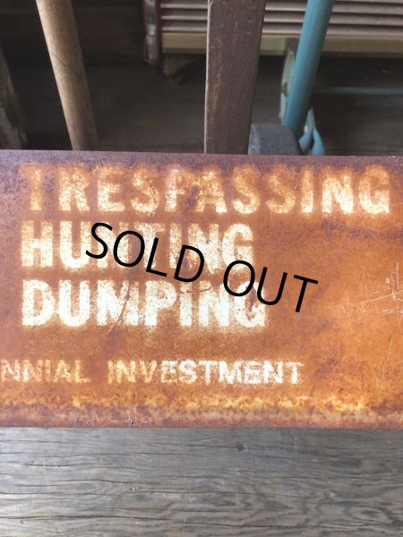 画像3: Vintage NO TRESPASSING HUNTING DUMPING Sign (A060) (3)