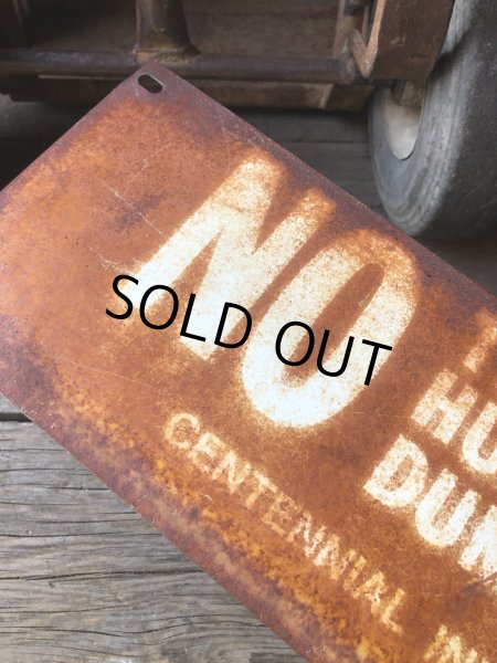 画像2: Vintage NO TRESPASSING HUNTING DUMPING Sign (A060) (2)