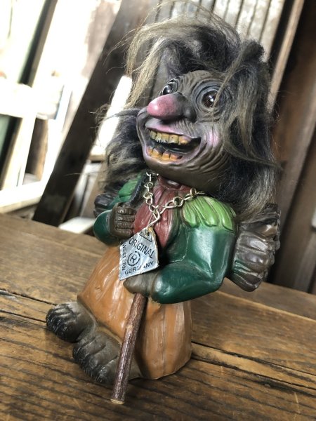 画像9: 60s Vintage Heico Troll Carrying Firewood Nodder Bobble Head Small Size (A077) (9)