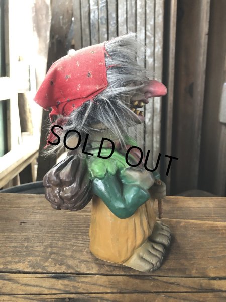 画像2: 60s Vintage Heico Troll Carrying Firewood Nodder Bobble Head (A075) (2)