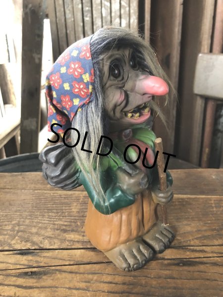 画像2: 60s Vintage Heico Troll Carrying Firewood Nodder Bobble Head (A076) (2)