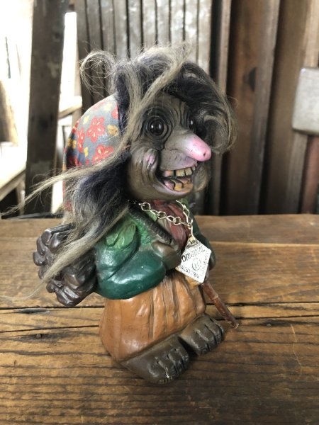 画像2: 60s Vintage Heico Troll Carrying Firewood Nodder Bobble Head Small Size (A077) (2)