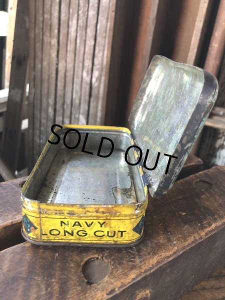 画像13: Early 1900s Antique GAIL & AX NAVY Tobacco Tin Can (A085)  (13)