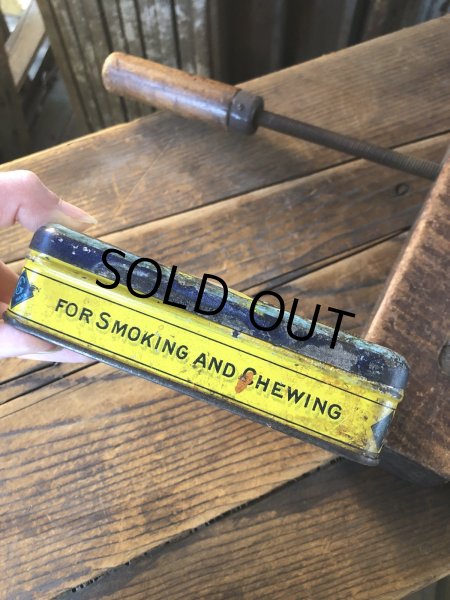 画像11: Early 1900s Antique GAIL & AX NAVY Tobacco Tin Can (A085)  (11)