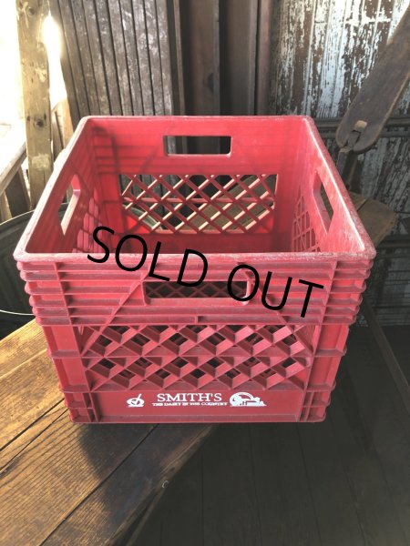 画像1: Vintage USA  DAIRY FOODS Heavy Duty Plastic Milk Crate SMITH'S (C)  (1)