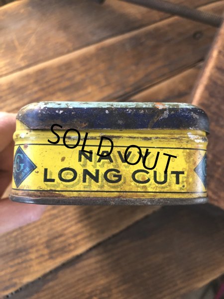 画像12: Early 1900s Antique GAIL & AX NAVY Tobacco Tin Can (A085)  (12)