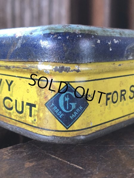 画像10: Early 1900s Antique GAIL & AX NAVY Tobacco Tin Can (A085)  (10)