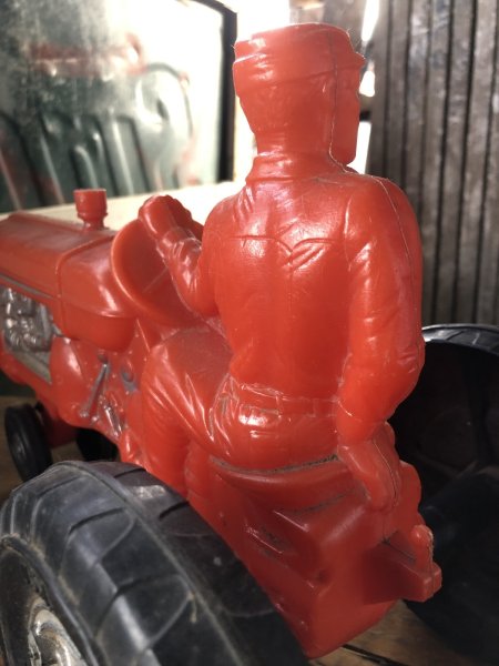 画像8: 60s Vintage Empire Tractor Plastic Mold Toy Red (A086) (8)