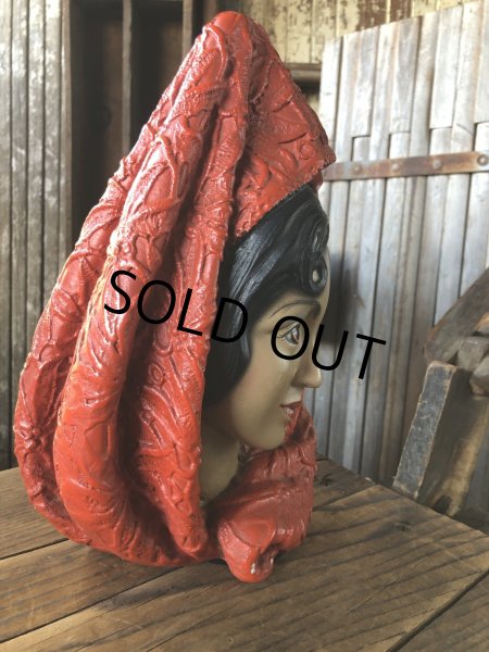 画像5: Vintage Mid-Century Marwal Chalkware Head Bust Statue (A088)  (5)