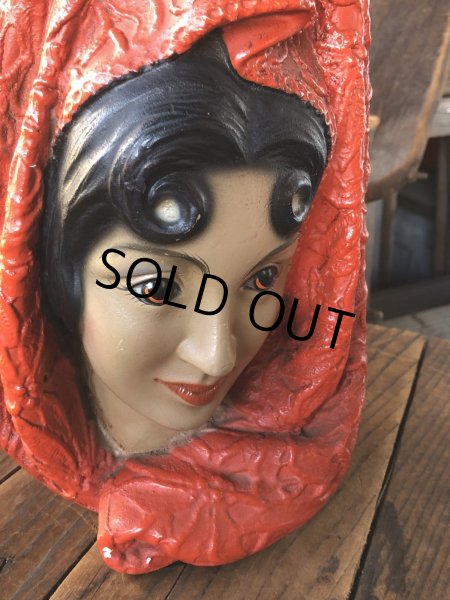 画像7: Vintage Mid-Century Marwal Chalkware Head Bust Statue (A088)  (7)