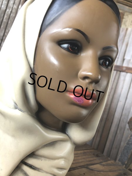 画像8: Vintage Mid-Century Marwal Chalkware Head Bust Statue (A089)  (8)