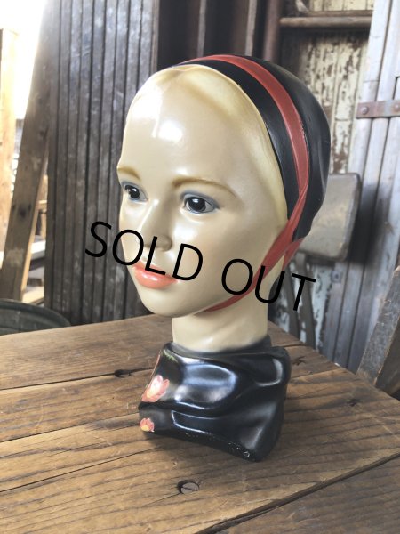 画像6: Vintage Mid-Century Marwal Chalkware Head Bust Statue (A087)  (6)