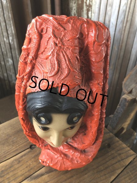 画像6: Vintage Mid-Century Marwal Chalkware Head Bust Statue (A088)  (6)