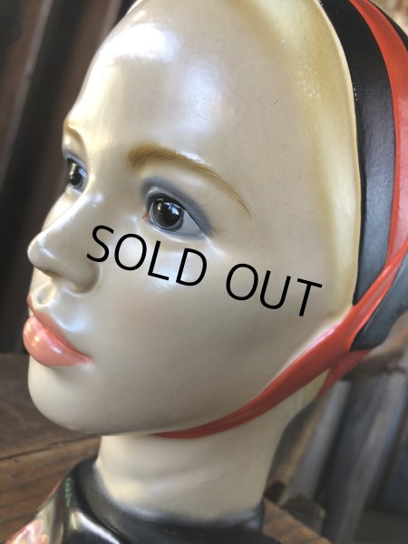 画像10: Vintage Mid-Century Marwal Chalkware Head Bust Statue (A087)  (10)
