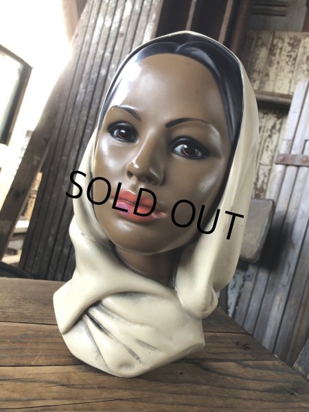 画像10: Vintage Mid-Century Marwal Chalkware Head Bust Statue (A089)  (10)