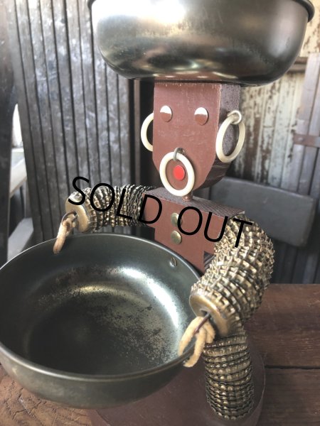 画像10: 50s Vintage Bottle Cap Man Figurine Mid Century Folk Art (A090)  (10)