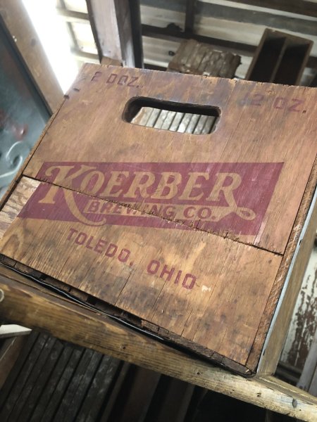 画像13: Vintage USA  Advertising Wood Box KOERBER BREWING (A094)  (13)