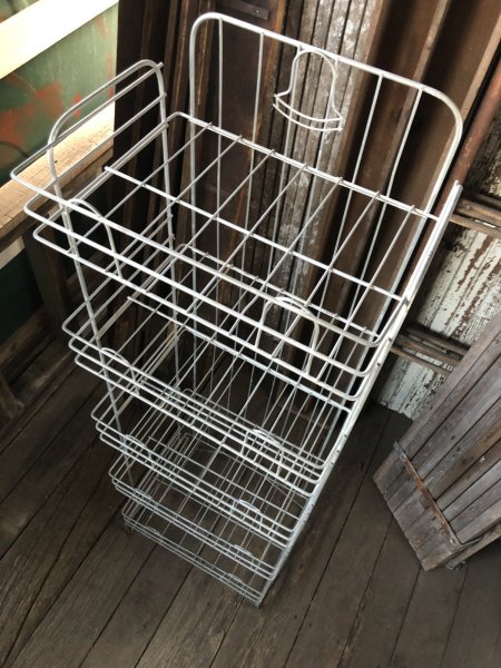 画像20: 40s Vintage Metal Wire Store Display Shelf Stand Rack (A107)  (20)