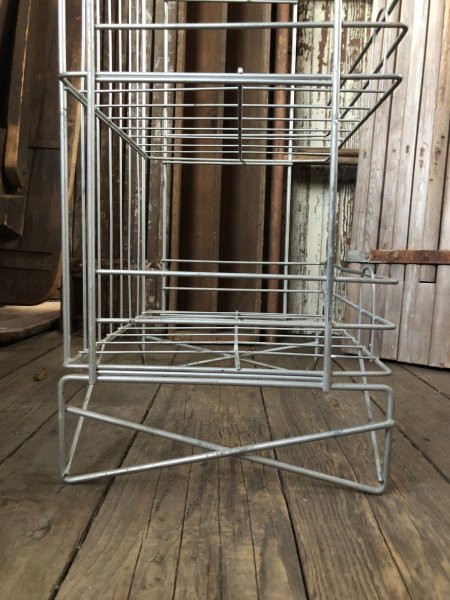画像16: 40s Vintage Metal Wire Store Display Shelf Stand Rack (A107)  (16)