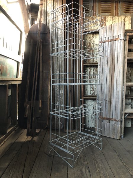 画像3: 40s Vintage Metal Wire Store Display Shelf Stand Rack (A107)  (3)