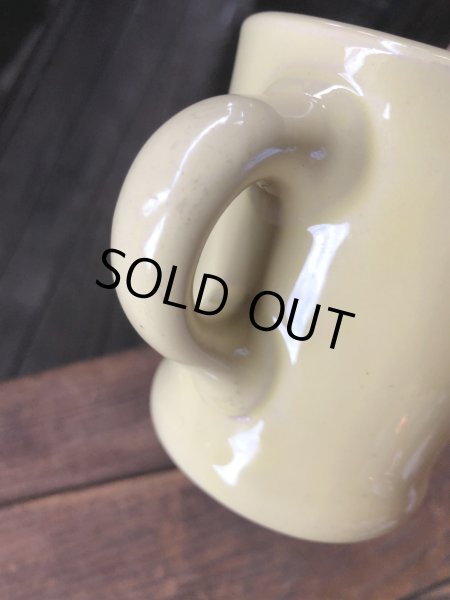 画像10: Vintage Heavy Ceramic Mug Yellow (A114) (10)