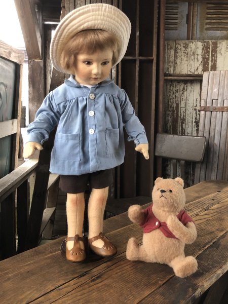 画像4: 80s R John Wright Christopher Robin and Winnie the Pooh limited edition Doll Set (A119)  (4)