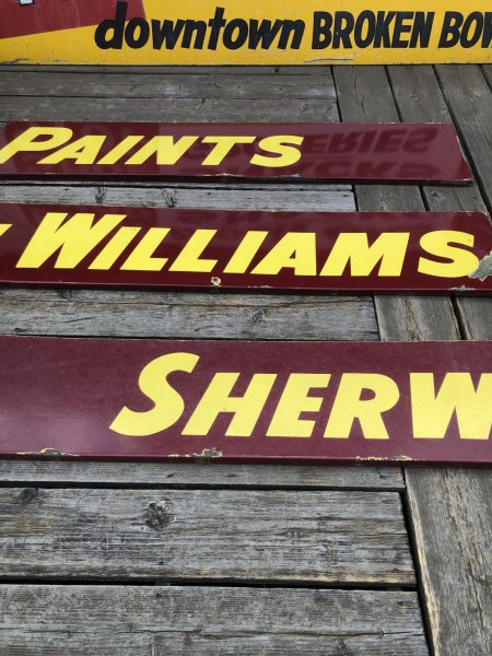 画像9: Vintage Advertising Sherwin Williams Paint Store Display Metal Sign Huge 488cm (A120)  (9)