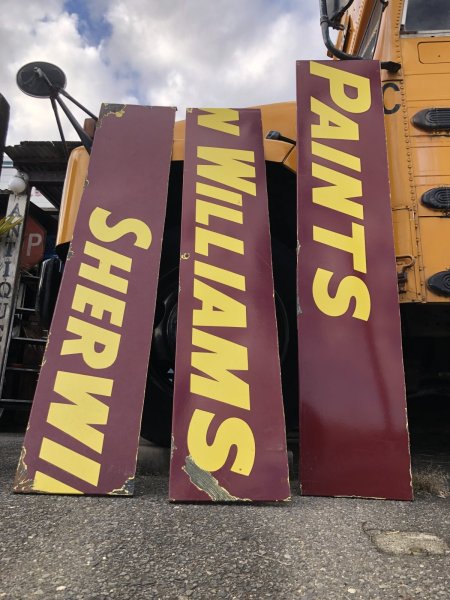 画像1: Vintage Advertising Sherwin Williams Paint Store Display Metal Sign Huge 488cm (A120)  (1)