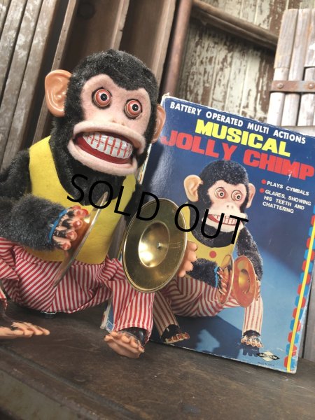 画像1: Vintage Musical Jolly Chimp Cymbal Monkey Daishin Japan w/box Works! (A121) (1)