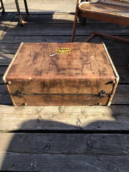 画像13: Vintage WW2 US NAVAL AVIATION Samsonite Military Suitcase Trunk (A129)  (13)