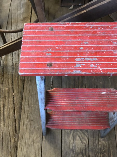 画像7: Vintage Wood Step Ladder (A132) (7)