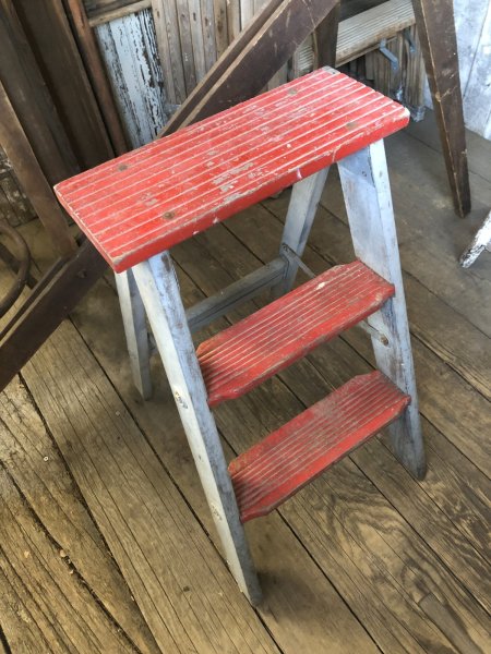 画像6: Vintage Wood Step Ladder (A132) (6)