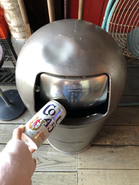 画像17: Vintage UNITED Pennsylvania Industrial Dome Top Torpedo Trash Can (A135) (17)