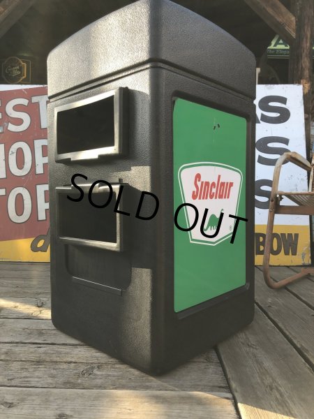 画像7: Vintage Sinclair Oil Gas Station Trash Can Unit (A136) (7)