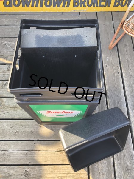 画像12: Vintage Sinclair Oil Gas Station Trash Can Unit (A136) (12)