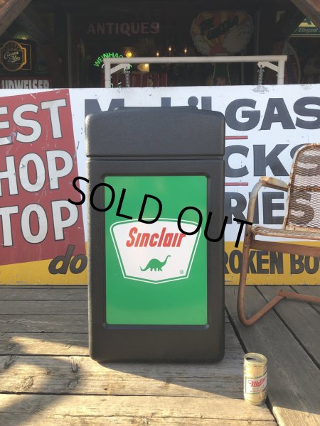 画像1: Vintage Sinclair Oil Gas Station Trash Can Unit (A136) (1)
