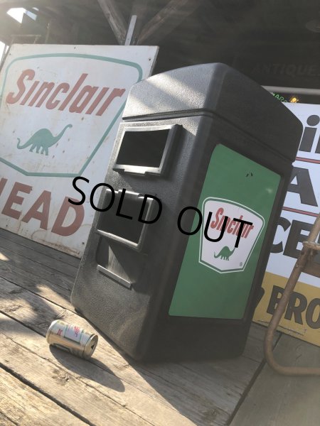 画像15: Vintage Sinclair Oil Gas Station Trash Can Unit (A136) (15)