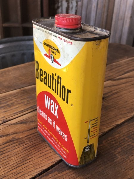 画像5: Vintage Oil Can JOHNSON'S Beautiflor Wax (A151) (5)