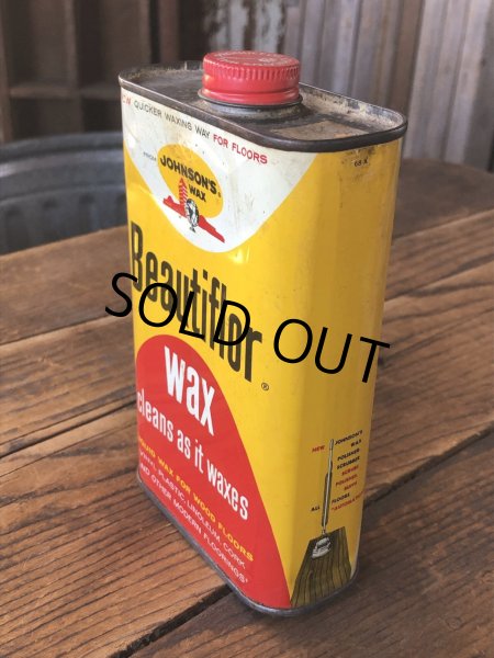 画像5: Vintage Oil Can JOHNSON'S Beautiflor Wax (A151) (5)