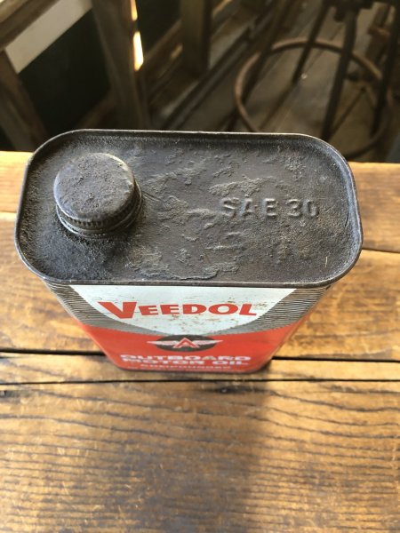 画像7: Vintage Oil Can VEEDOL Outboard Motor Oil (A149) (7)