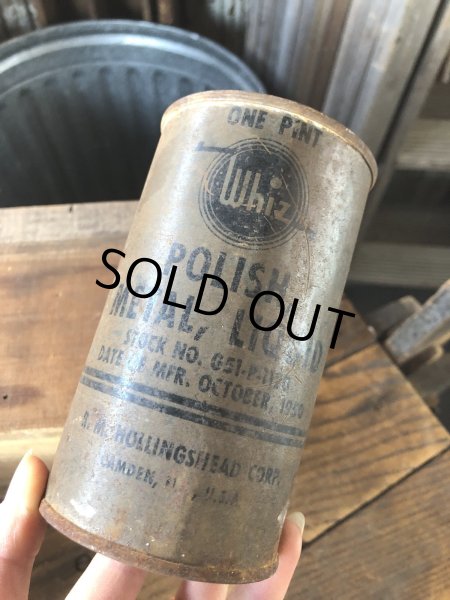 画像8: Vintage Oil Can Whiz Polish Metal Liquid (A155) (8)