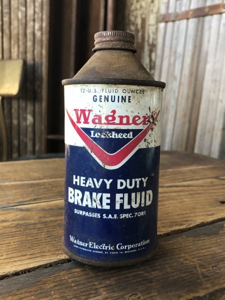 画像1: Vintage Oil Can Wagner Lockheed Heavy Duty Brake Fluid (A146) (1)