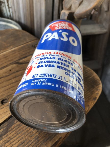 画像5: Vintage Oil Can PASO Paint Varnish Lacquer (A150) (5)
