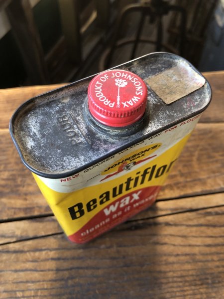 画像7: Vintage Oil Can JOHNSON'S Beautiflor Wax (A151) (7)